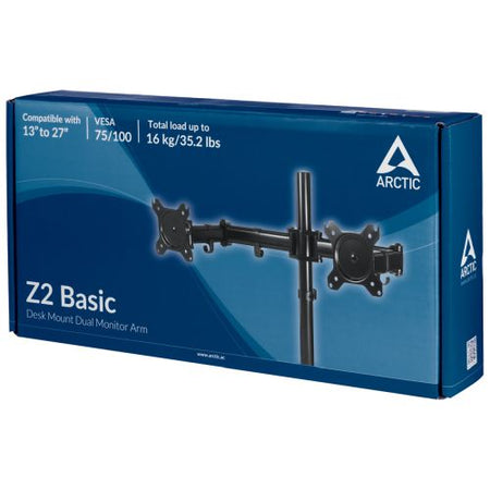 Arctic Z2 Basic Dual Monitor Arm, Up to 32" Monitors / 25" Ultrawide, 180° Swivel, 360° Rotation-3