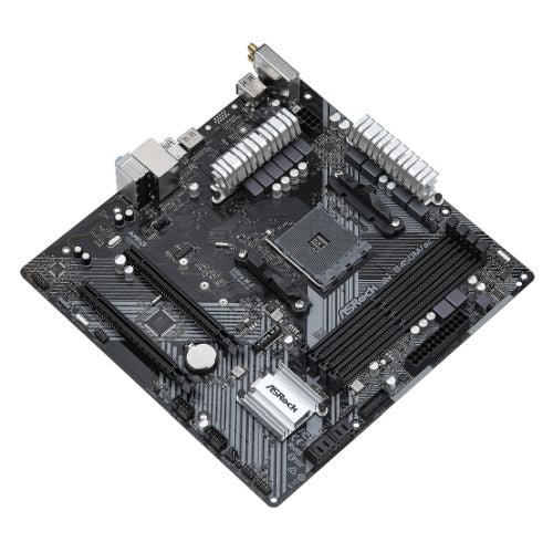 Asrock B450M/AC R2.0, AMD B450, AM4, Micro ATX, 4 DDR4, HDMI, GB LAN, AC Wi-Fi, 1x M.2-1