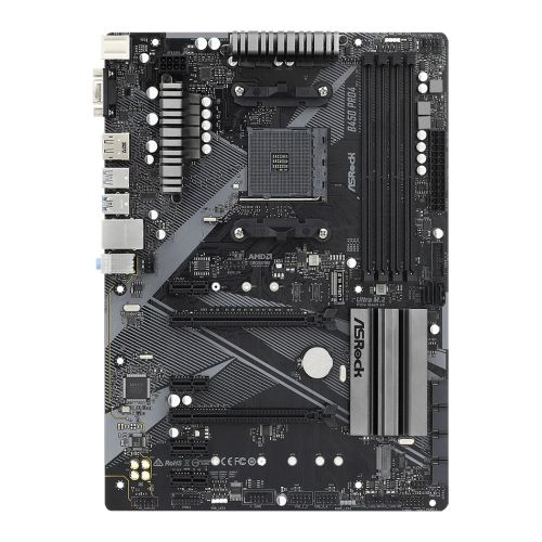 Asrock B450 PRO4 R2.0, AMD B450, AM4, ATX, 4 DDR4, XFire, VGA, HDMI, DP, 2x M.2-0