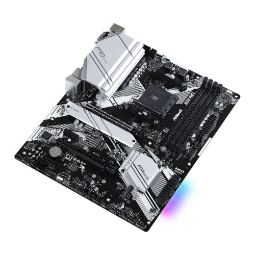 Asrock B550 PRO4, AMD B550, AM4, ATX, 4 DDR4, VGA, HDMI, XFire, PCIe4, RGB Lighting, M.2-1