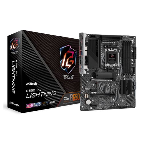 Asrock B650 PG LIGHTNING, AMD B650, AM5, ATX, 4 DDR5, HDMI, 2.5G LAN, PCIe4, 3x M.2-4