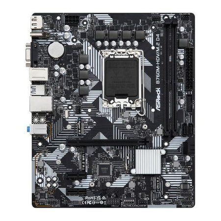 Asrock B760M-HDV/M.2 D4, Intel B760, 1700, Micro ATX, 2 DDR4, VGA, HDMI, DP, GB LAN, PCIe4, 2x M.2-0