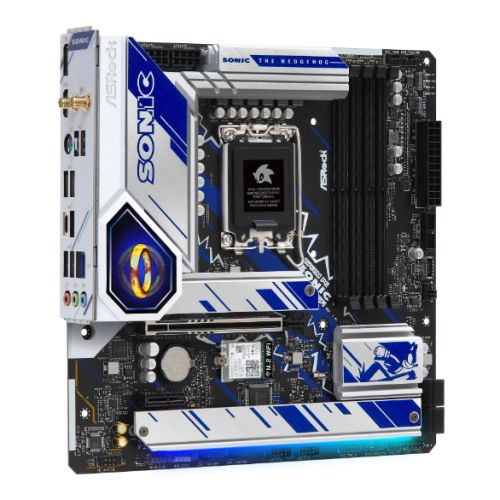 Asrock B760M PG SONIC WIFI, Intel B760, 1700, Micro ATX, 4 DDR5, HDMI, DP, eDP, Wi-Fi 6E, 2.5G LAN, PCIe5, 3x M.2, RGB, Animated Sonic Ring-2