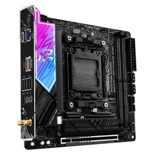 Asrock B850I LIGHTNING WIFI, AMD B850, AM5, Mini ITX, 2 DDR5, HDMI, Wi-Fi 6E, 2.5G LAN, RGB, 2x M.2-1