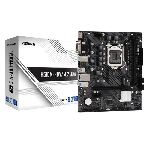 Asrock H510M-HDV/M.2 SE, Intel H510, 1200, Micro ATX, 2 DDR4, VGA, DVI, HDMI, M.2-4