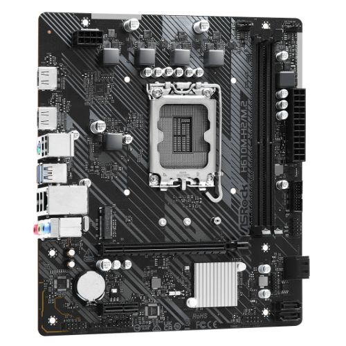 Asrock H610M-H2/M.2, Intel H610, 1700, Micro ATX, 2 DDR4, 2 HDMI, GB LAN, PCIe4, 1x M.2-2