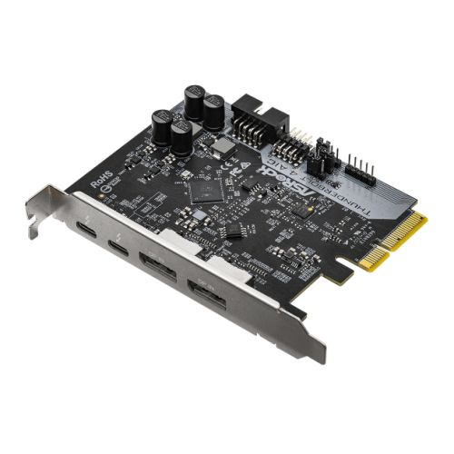 Asrock Thunderbolt 4 AIC, PCI Express, 2 x Thunderbolt 4 Type-C, 2 x DisplayPort IN, 1 x USB 2.0, TBT Header-0