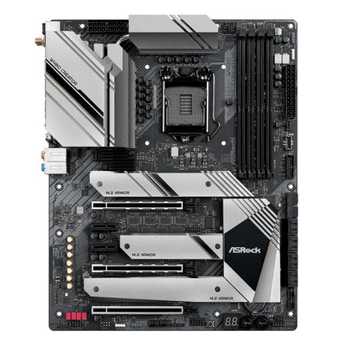 Asrock W480 CREATOR, Intel W480, 1200 (Xeon W CPUs), ATX, HDMI, XFire, Thunderbolt3, AX Wi-Fi, 10GB & 2.5GB LAN, M.2-0