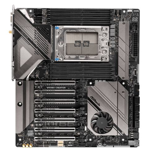 Asrock WRX80 CREATOR R2.0, AMD WRX80, sWRX8, EATX, 8 DDR4, Wi-Fi 6E, Thunderbolt 4, Dual 10G LAN & IPMI, 2x M.2-0