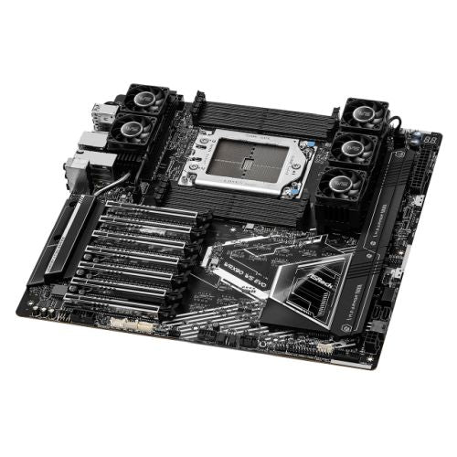 Asrock WRX90 WS EVO, Workstation, AMD WRX90, sTR5, EEB, 8 DDR5 ECC, Dual 10G LAN, SlimSAS, MCIO, 7x PCIe5 x16, 2x M.2-2