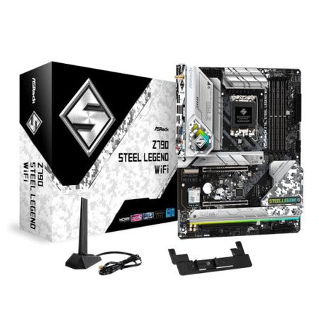 Asrock Z790 STEEL LEGEND WIFI, Intel Z790, 1700, ATX, 4 DDR5, HDMI, DP, eDP, Wi-Fi 6E, 2.5G LAN, PCIe5, RGB, 5x M.2-4