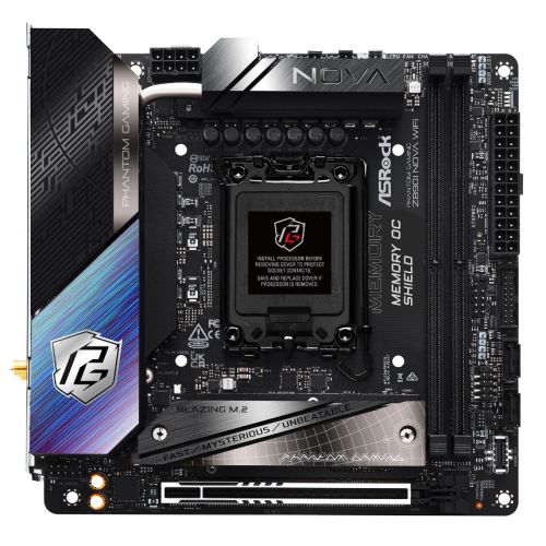 Asrock Z890I NOVA WIFI, Intel Z890, 1851, Mini ITX, 2 DDR5, HDMI, 2 TB4, Wi-Fi 7, 5G LAN, RGB, 3x M.2-0