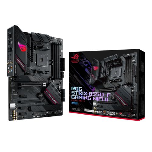 Asus ROG STRIX B550-F GAMING WIFI II, AMD B550, AM4, ATX, 4 DDR4, HDMI, DP, AX Wi-Fi 6E, 2.5GB LAN, RGB Lighting, 2x M.2-3