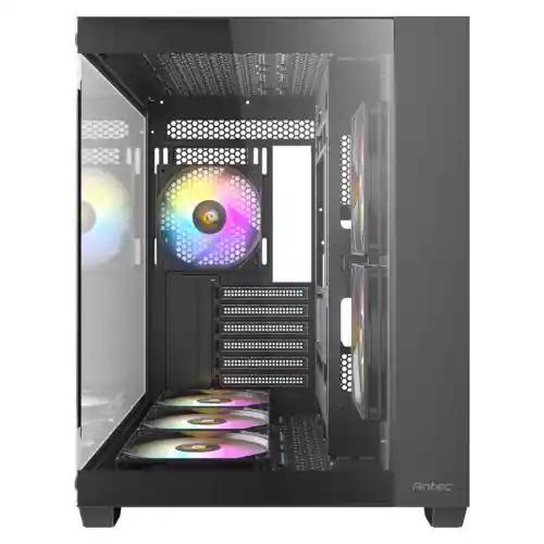 Antec CX800 RGB Elite Dual Chamber Gaming Case w/ Glass Side & Front, ATX, 6x RGB Fans, LED Button, Asus BTF Compatible, Black-1