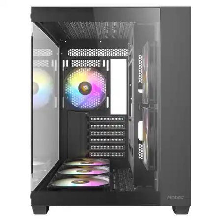 Antec CX800 RGB Elite Dual Chamber Gaming Case w/ Glass Side & Front, ATX, 6x RGB Fans, LED Button, Asus BTF Compatible, Black-1