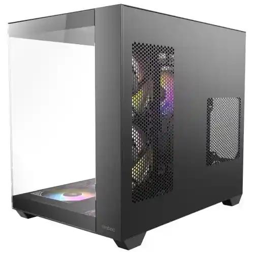 Antec CX800 RGB Elite Dual Chamber Gaming Case w/ Glass Side & Front, ATX, 6x RGB Fans, LED Button, Asus BTF Compatible, Black-2