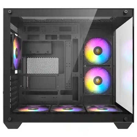 Antec CX800 RGB Elite Dual Chamber Gaming Case w/ Glass Side & Front, ATX, 6x RGB Fans, LED Button, Asus BTF Compatible, Black-4