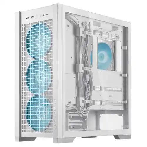 Asus TUF Gaming GT302 ARGB Case w/ Glass Window, E-ATX, 4x ARGB Fans, Interchangeable Side Panel, USB-C, Asus BTF Compatible, White-5