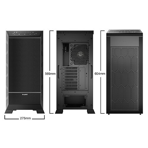 Be Quiet! Dark Base Pro 901 Gaming Case w/ Glass Window, E-ATX, ARGB 
 Strip, 3 Fans, Changeable Top & Front, QI Charger, Touch-Sensitive I/O, Black-1