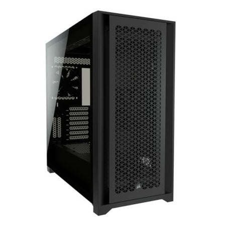 Corsair 5000D Airflow Gaming Case w/ Glass Window, E-ATX, 2 x AirGuide Fans, High-Airflow Front Panel, USB-C, Black-0