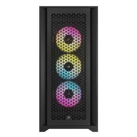 Corsair iCUE 5000D RGB AIRFLOW Gaming Case w/ Glass Window, E-ATX, 3x AF120 RGB Fans, High-Airflow Front, USB-C, RGB Controller, Black-1