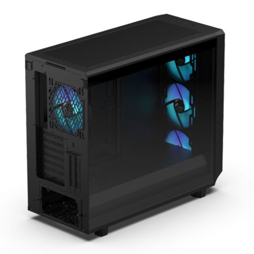 Fractal Design Meshify 2 RGB (Black TG) Gaming Case w/ Light Tint Glass Window, E-ATX, Angular Mesh Front, 4 RGB Fans, Fan Hub, Detachable Front Filter, USB-C-2