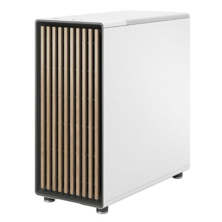 Fractal Design North Chalk White (TG Clear) Case w/ Clear Glass Window, ATX, 2 Fans, USB-C, Oak Front-2