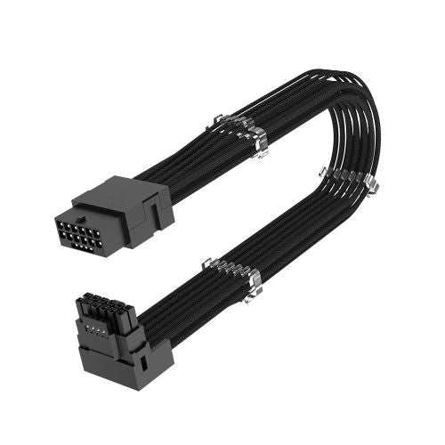 Akasa G-Nexus PX16 90 Degree 12VHPWR Cable, 12+4-pin to 12+4-pin Extension Cable, Supports up to 600W, 300mm-1