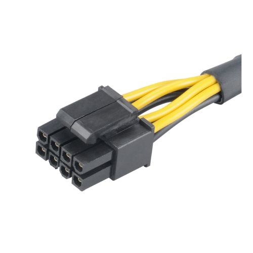 Akasa 4-pin to 8-pin ATX PSU Adapter Cable, Black Mesh Sleeve-1