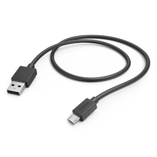 Hama USB-A to Micro USB Quick Charging Cable, USB 2.0, 1 Metre, Black-0