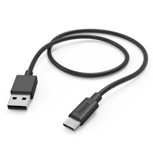 Hama USB-A to USB-C Quick Charging Cable, USB 2.0, 1 Metre, Black-0