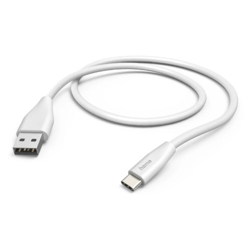 Hama USB-A to USB-C Quick Charging Cable, USB 2.0, 1.5 Metre, White-0