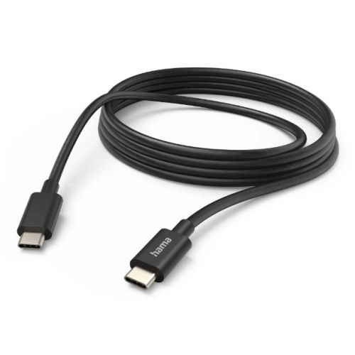 Hama USB-C to USB-C Quick Charging Cable, USB 2.0, 3 Metre, Black-0