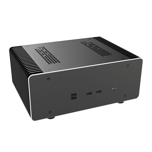 Akasa Maxwell Pro Plus Fanless Mini ITX Case, 65W TDP, 2x 2.5", Aluminium, Copper Heatpipes-0