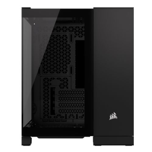 Corsair 2500X RGB Dual Chamber Gaming Case w/ Glass Side & Front, Micro ATX, 2x RGB Fans, Mesh Panels, USB-C, Asus BTF Compatible, Black-2