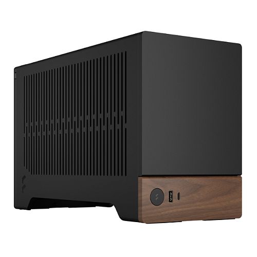 Fractal Design Terra Graphite SFF PC Case, Mini ITX, Walnut Front, Anodized Aluminium Exterior, 322mm GPU Support, Requires SFX/SFX-L PSU, USB-C-0