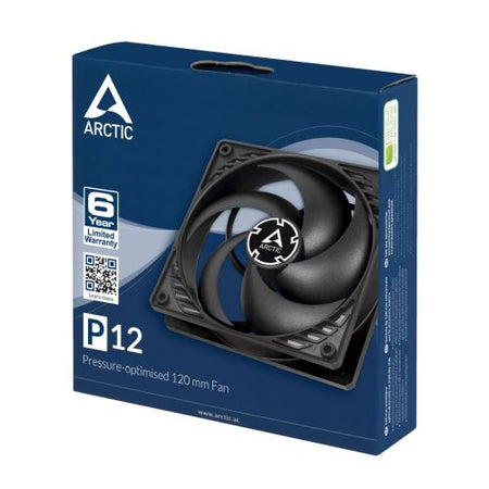 Arctic P12 Pressure Optimised 12cm Case Fan, Black, Fluid Dynamic-4