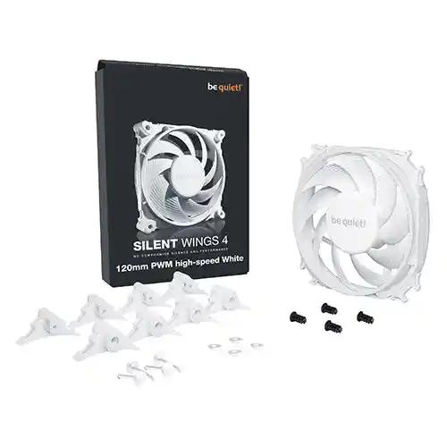 Be Quiet! (BL115) Silent Wings 4 12cm PWM High Speed Case Fan, White, Up to 2500 RPM, Fluid Dynamic Bearing-3