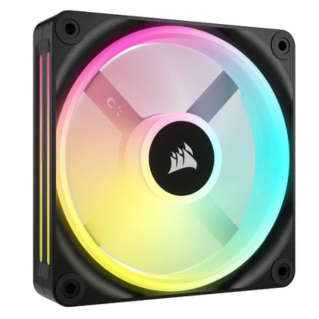 Corsair iCUE LINK QX120 12cm PWM RGB Case Fans (3 Pack), 34 RGB LEDs, Magnetic Dome Bearing, 2400 RPM, iCUE LINK Hub Included, Black-1