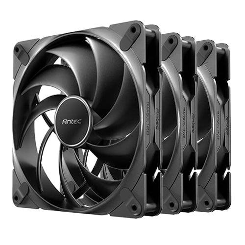 Antec Tranquil 140 PWM 14cm Case Fans (3-Pack), Fluid Dynamic Bearing, Daisy-Chain 4-Pin, 450-1500 RPM, Black-0