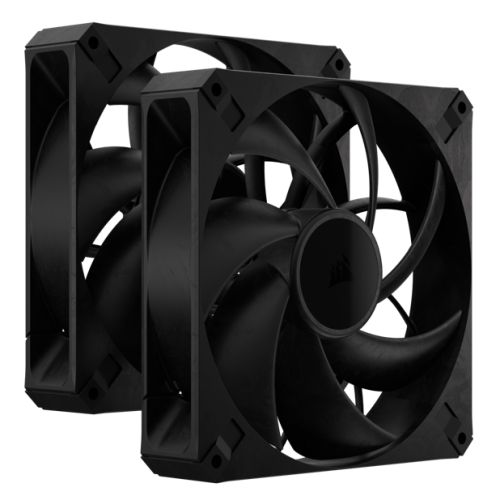 Corsair RS140 MAX 14cm PWM Thick Case Fans (2 Pack), 30mm Thick, Magnetic Dome Bearing, 1600 RPM, Liquid Crystal Polymer Construction-0