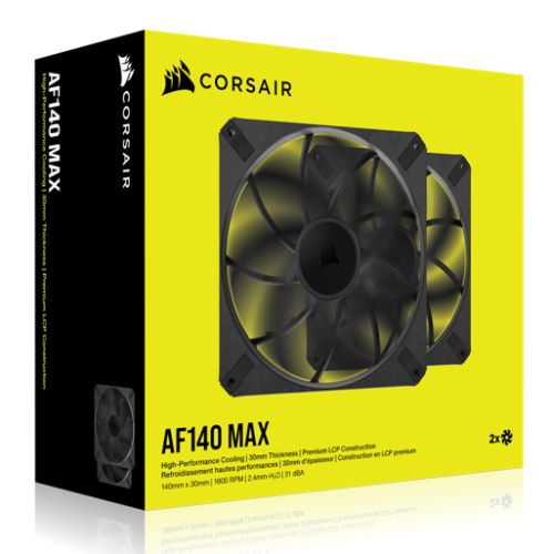 Corsair RS140 MAX 14cm PWM Thick Case Fans (2 Pack), 30mm Thick, Magnetic Dome Bearing, 1600 RPM, Liquid Crystal Polymer Construction-5