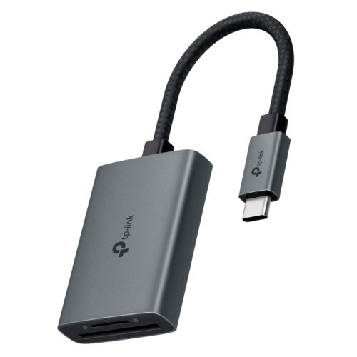 TP-LINK External USB 3.0 Type-C Card Reader, SD/microSD, UHS-I, Aluminium, USB Powered-0