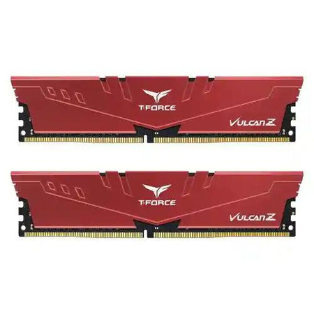 Team T-Force Vulcan Z 16GB Kit (2 x 8GB), DDR4, 3200MHz (PC4-25600), CL16, XMP 2.0, DIMM Memory, Red-0