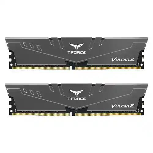 Team T-Force Vulcan Z 32GB Kit (2 x 16GB), DDR4, 3200MHz (PC4-25600), CL16, XMP 2.0, DIMM Memory, Grey-0