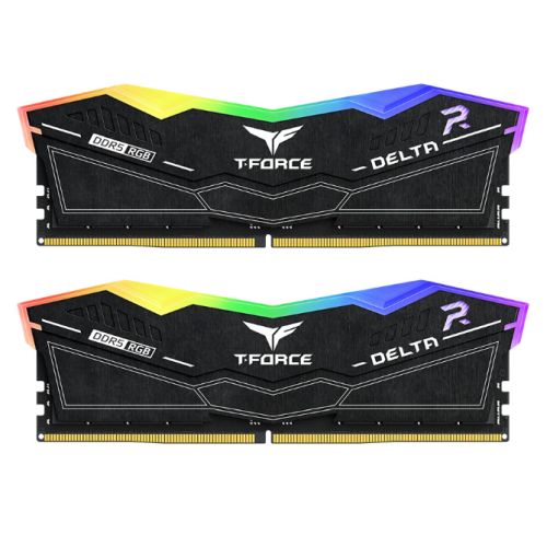 Team T-Force Delta RGB 32GB Kit (2 x 16GB), DDR5, 6000MHz (PC5-48000), CL38, ECC, XMP 3.0, PMIC, DIMM Memory, Black-0