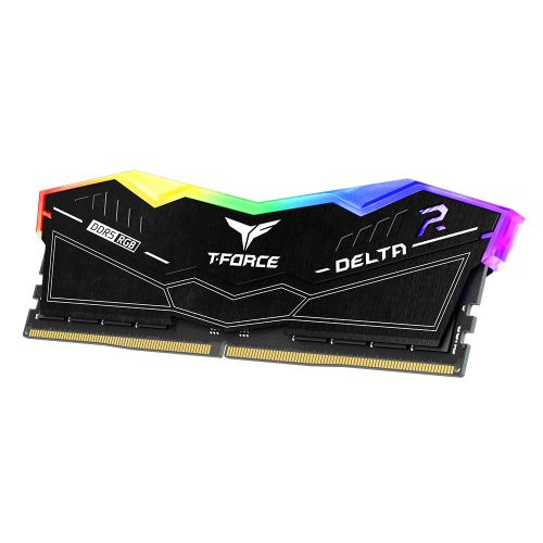 Team T-Force Delta RGB 32GB Kit (2 x 16GB), DDR5, 6000MHz (PC5-48000), CL38, ECC, XMP 3.0, PMIC, DIMM Memory, Black-1