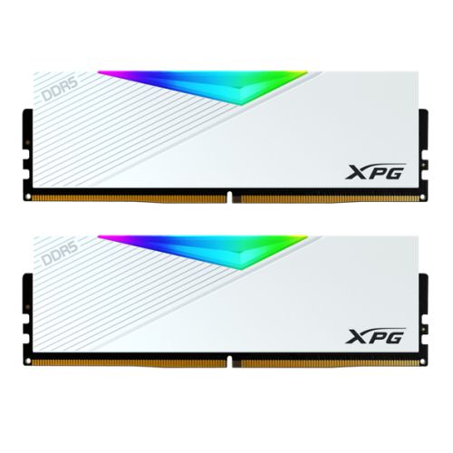 ADATA XPG Lancer RGB 32GB Kit (2 x 16GB), DDR5, 6400MHz (PC5-51200), CL32, 1.4V, ECC, XMP 3.0, PMIC, DIMM Memory, White-0