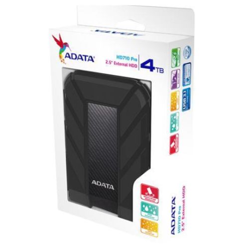 ADATA 4TB HD710 Pro Rugged External Hard Drive, 2.5", USB 3.1, IP68 Water/Dust Proof, Shock Proof, Black-4