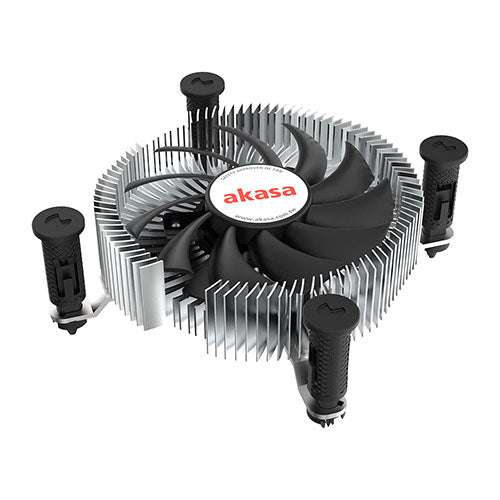 Akasa AK-CC6601EP01 Mini ITX Aluminium Heatsink and Fan, Intel 1700, Low Profile, Silent PWM Fan, 35W TDP-0